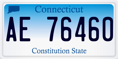 CT license plate AE76460
