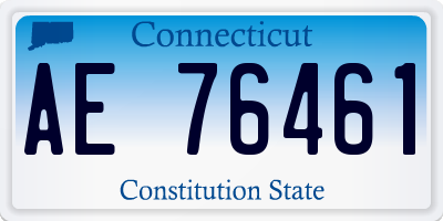 CT license plate AE76461