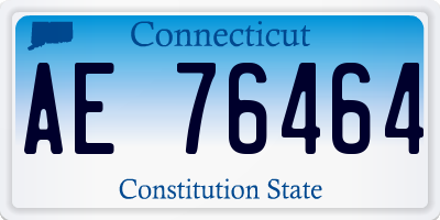 CT license plate AE76464