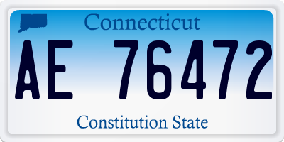 CT license plate AE76472
