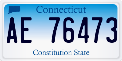 CT license plate AE76473