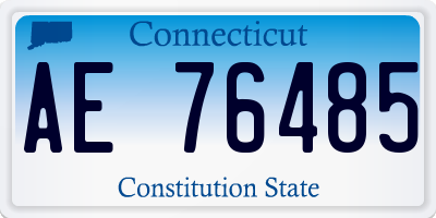 CT license plate AE76485