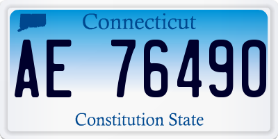 CT license plate AE76490