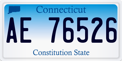 CT license plate AE76526