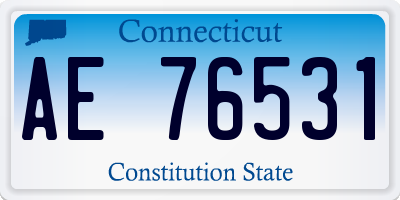 CT license plate AE76531