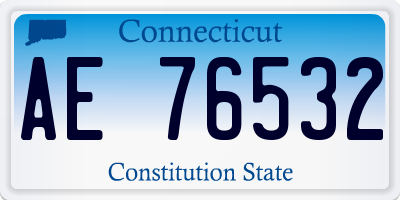 CT license plate AE76532