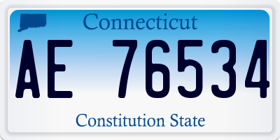 CT license plate AE76534