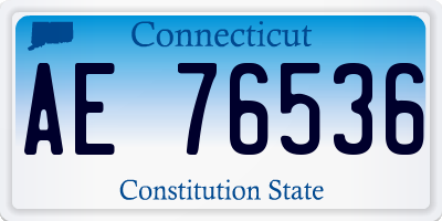 CT license plate AE76536