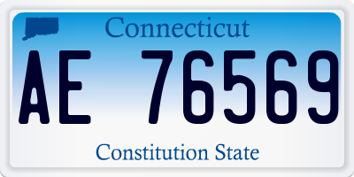 CT license plate AE76569
