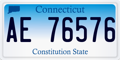 CT license plate AE76576
