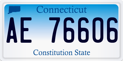CT license plate AE76606