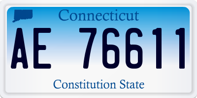 CT license plate AE76611