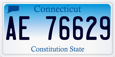CT license plate AE76629