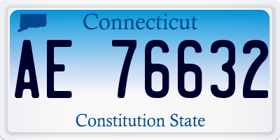 CT license plate AE76632