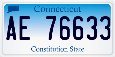 CT license plate AE76633
