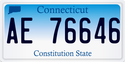 CT license plate AE76646