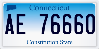 CT license plate AE76660