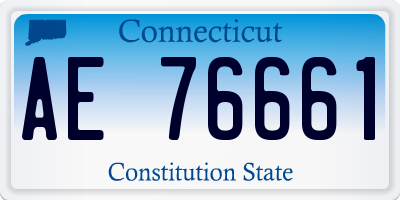 CT license plate AE76661