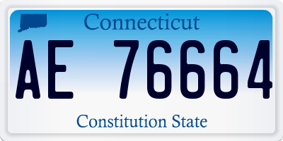 CT license plate AE76664