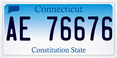 CT license plate AE76676