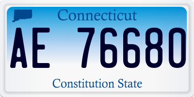 CT license plate AE76680