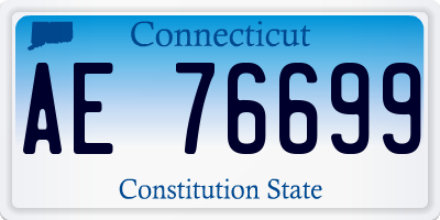 CT license plate AE76699