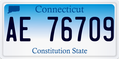 CT license plate AE76709