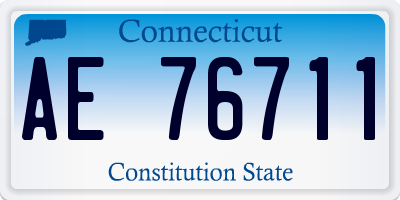 CT license plate AE76711