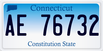 CT license plate AE76732