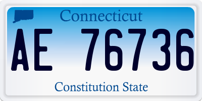 CT license plate AE76736