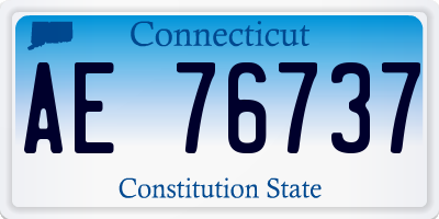 CT license plate AE76737