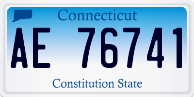 CT license plate AE76741