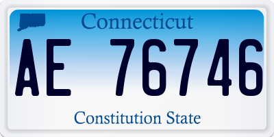CT license plate AE76746