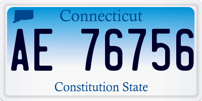 CT license plate AE76756