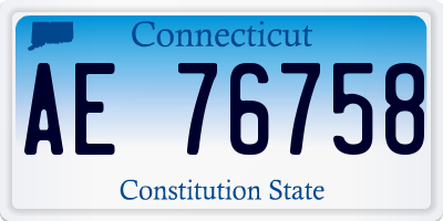 CT license plate AE76758