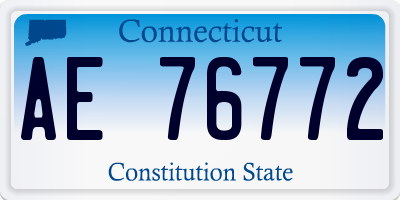 CT license plate AE76772