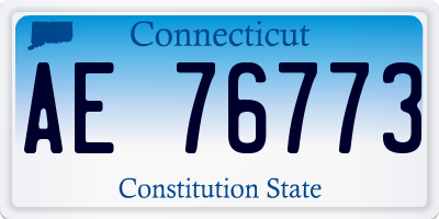 CT license plate AE76773