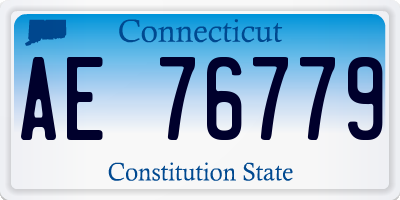 CT license plate AE76779