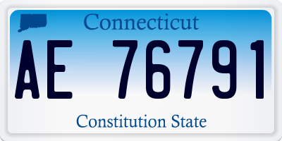 CT license plate AE76791