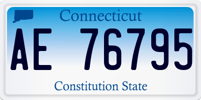 CT license plate AE76795
