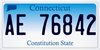 CT license plate AE76842