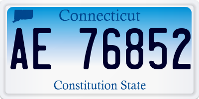 CT license plate AE76852