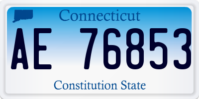 CT license plate AE76853