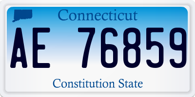 CT license plate AE76859