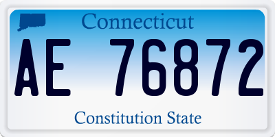 CT license plate AE76872