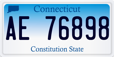 CT license plate AE76898