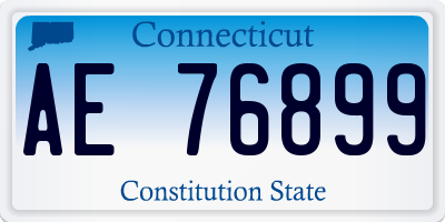 CT license plate AE76899
