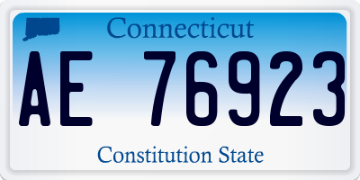 CT license plate AE76923