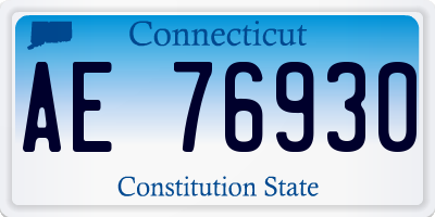 CT license plate AE76930