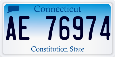 CT license plate AE76974